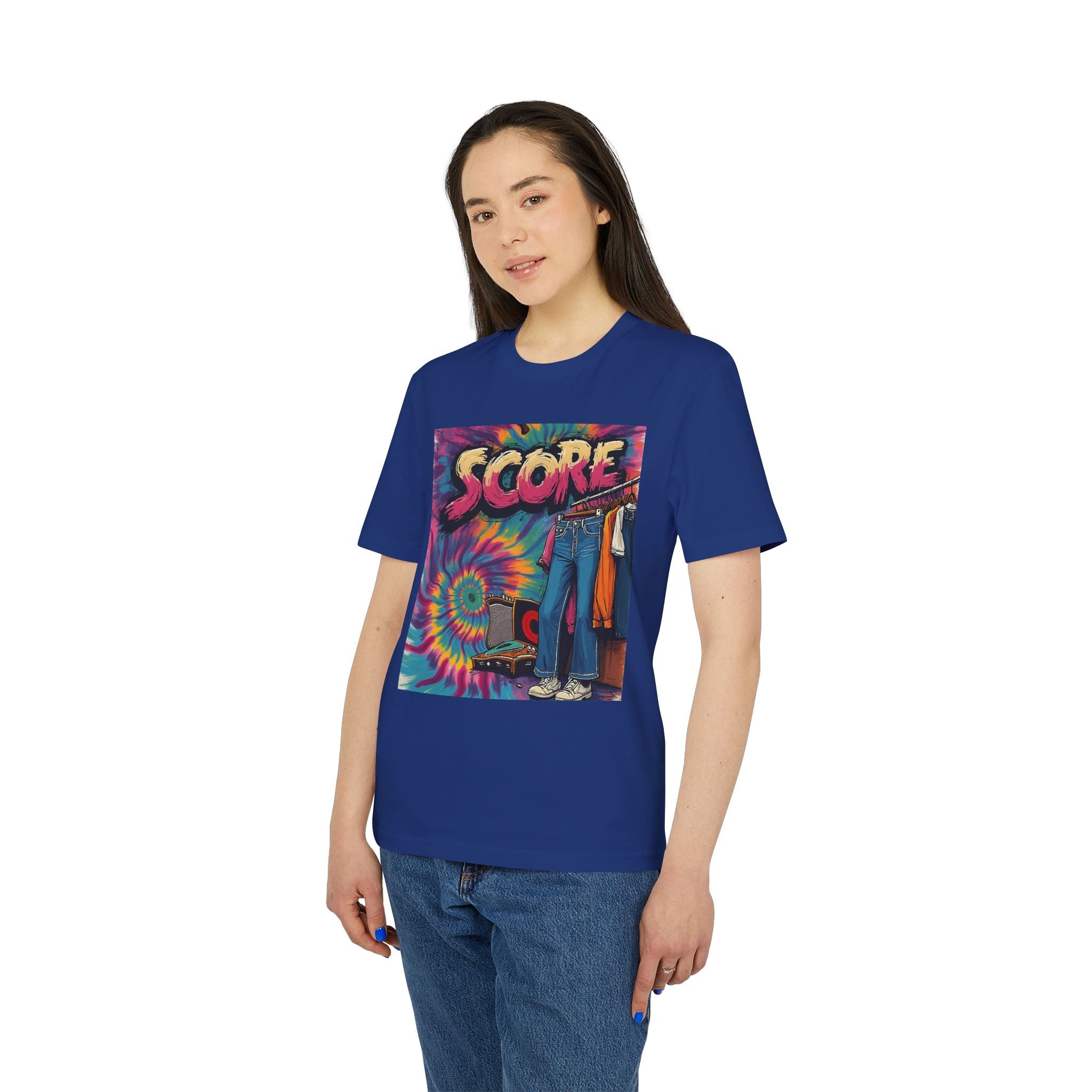 Score Tie-Dye Graphic T-Shirt — Retro 70s Skate Vibe