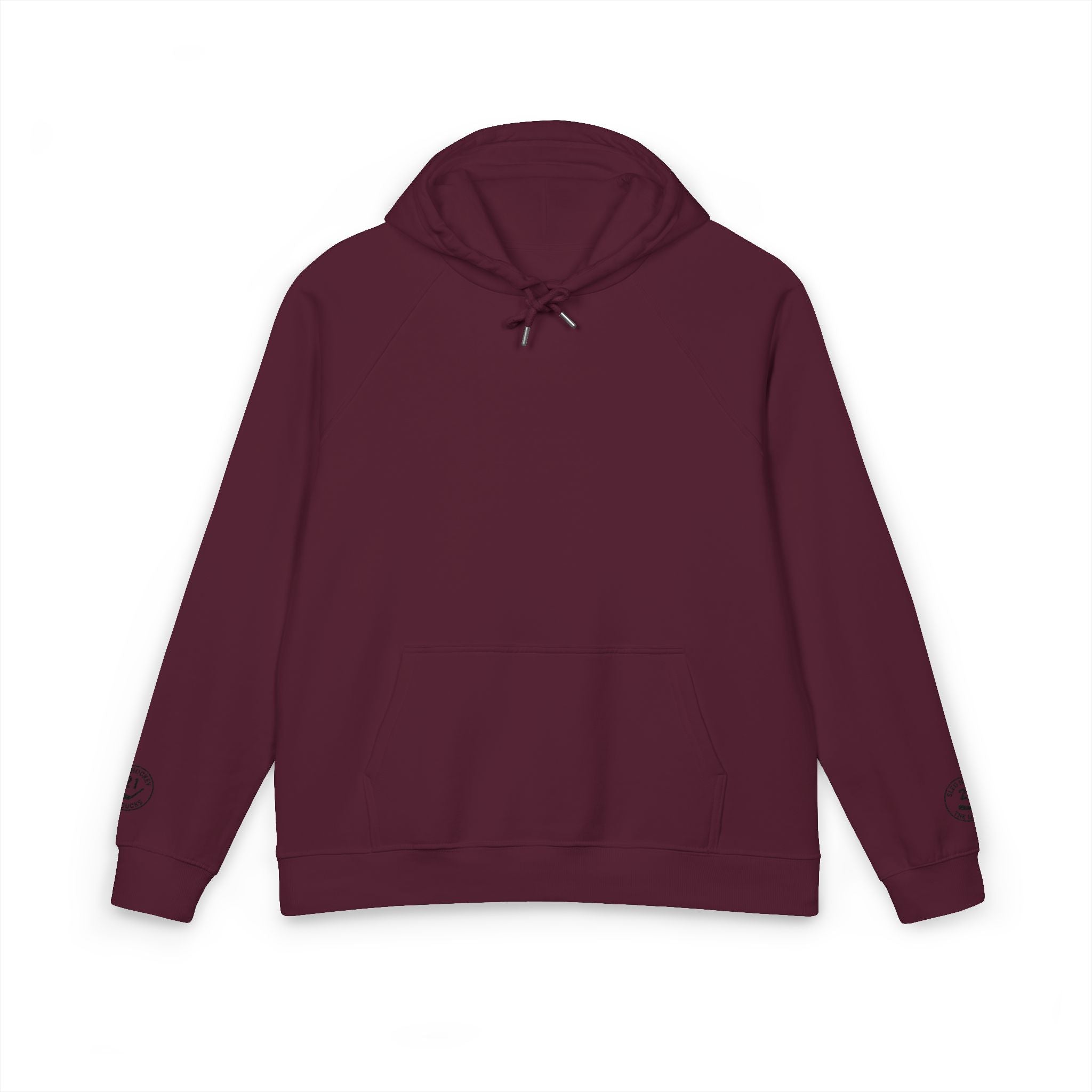 Embroidered Maple Leaf Pocket Hoodie — Eco Raglan Pullover