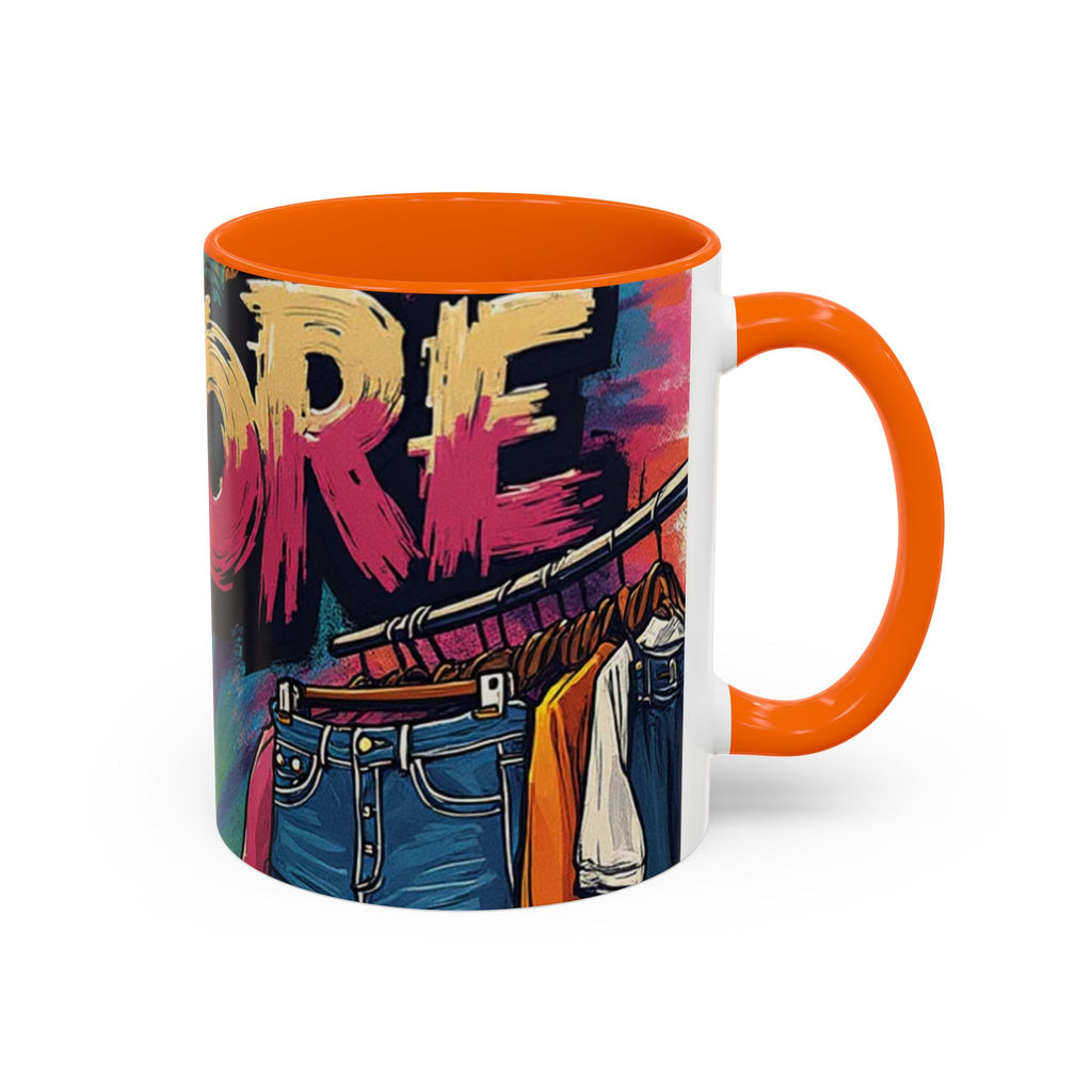 Coffee Mug — 'More' Retro Graffiti Closet Design Accent Mug (11/15oz)