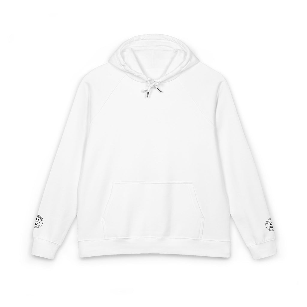 Embroidered Maple Leaf Pocket Hoodie — Eco Raglan Pullover