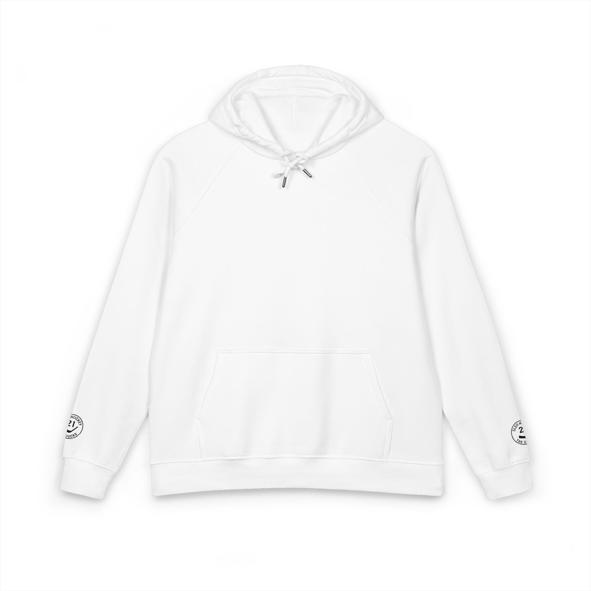 Embroidered Maple Leaf Pocket Hoodie — Eco Raglan Pullover