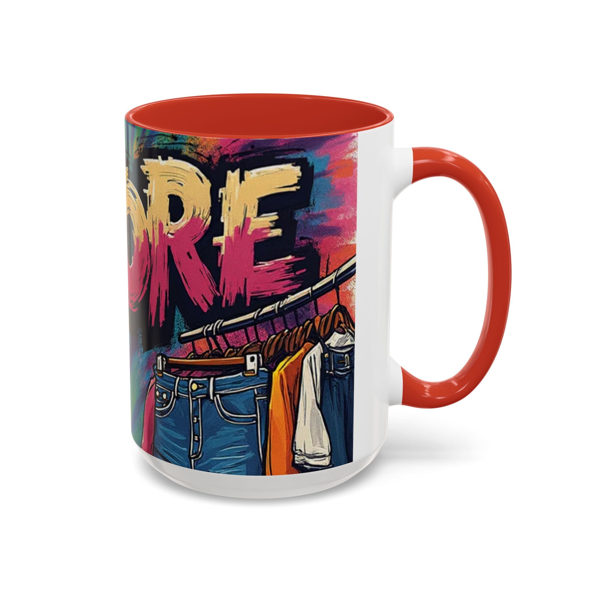 Coffee Mug — 'More' Retro Graffiti Closet Design Accent Mug (11/15oz)