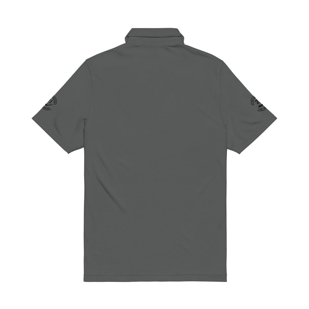 Embroidered Floral Skull Polo Shirt — White Men's Golf/Performance Polo