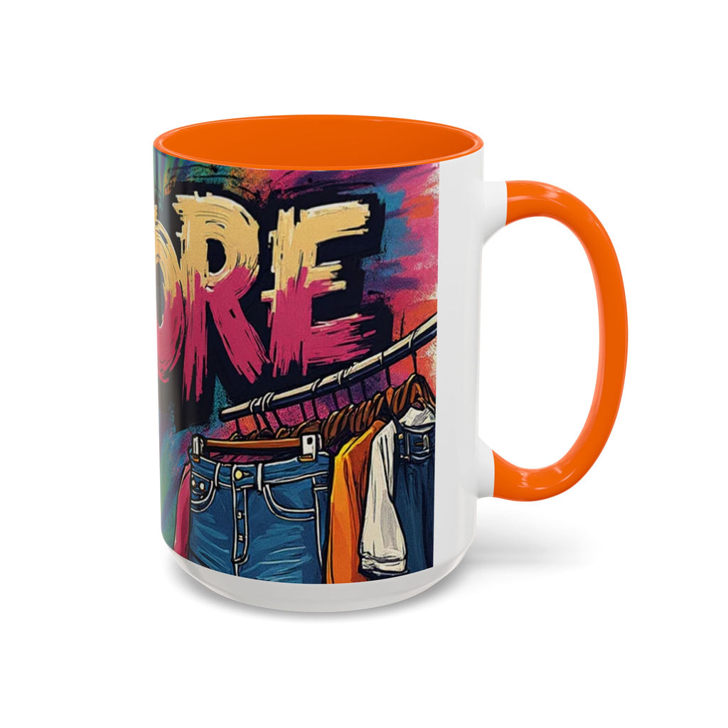 Coffee Mug — 'More' Retro Graffiti Closet Design Accent Mug (11/15oz)