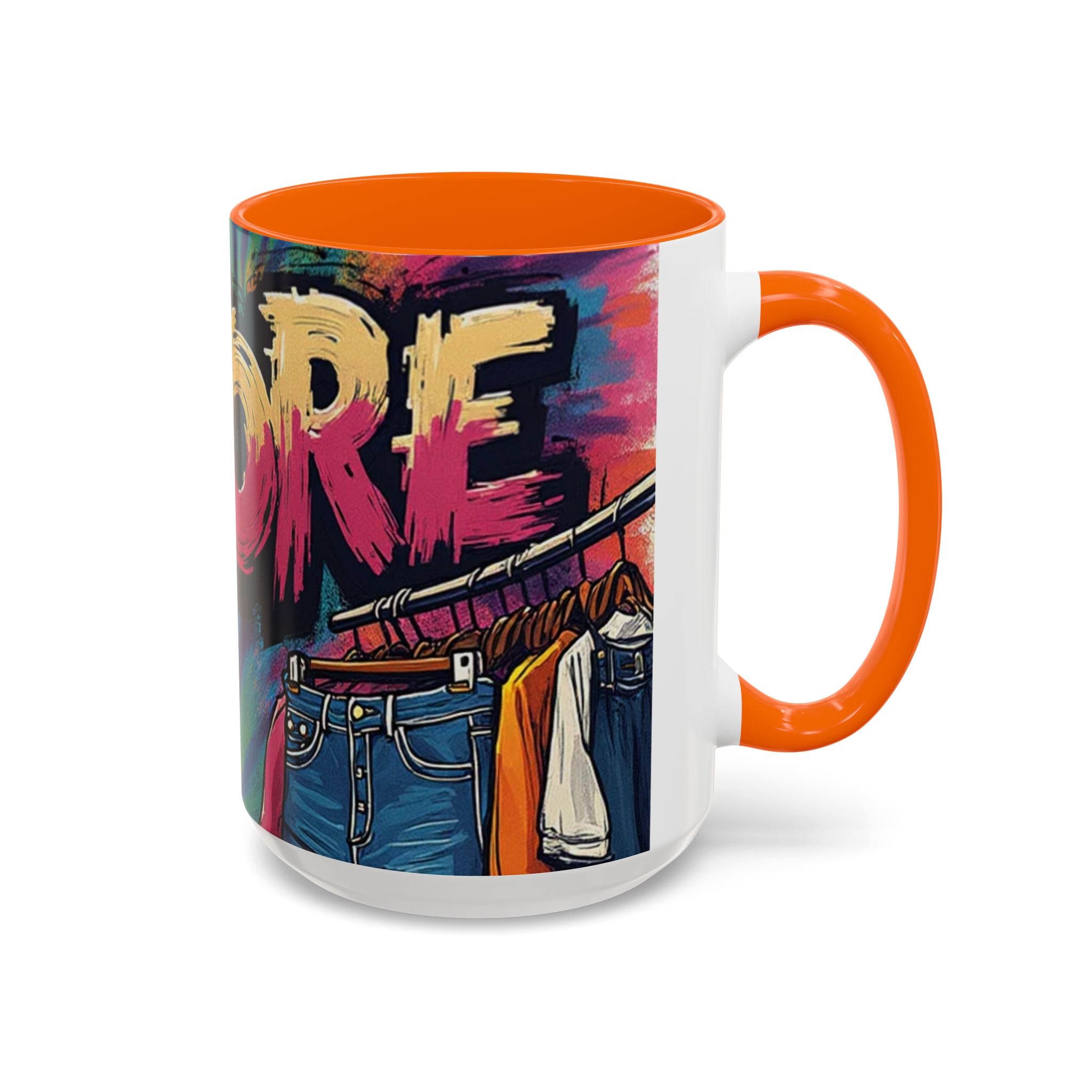 Coffee Mug — 'More' Retro Graffiti Closet Design Accent Mug (11/15oz)