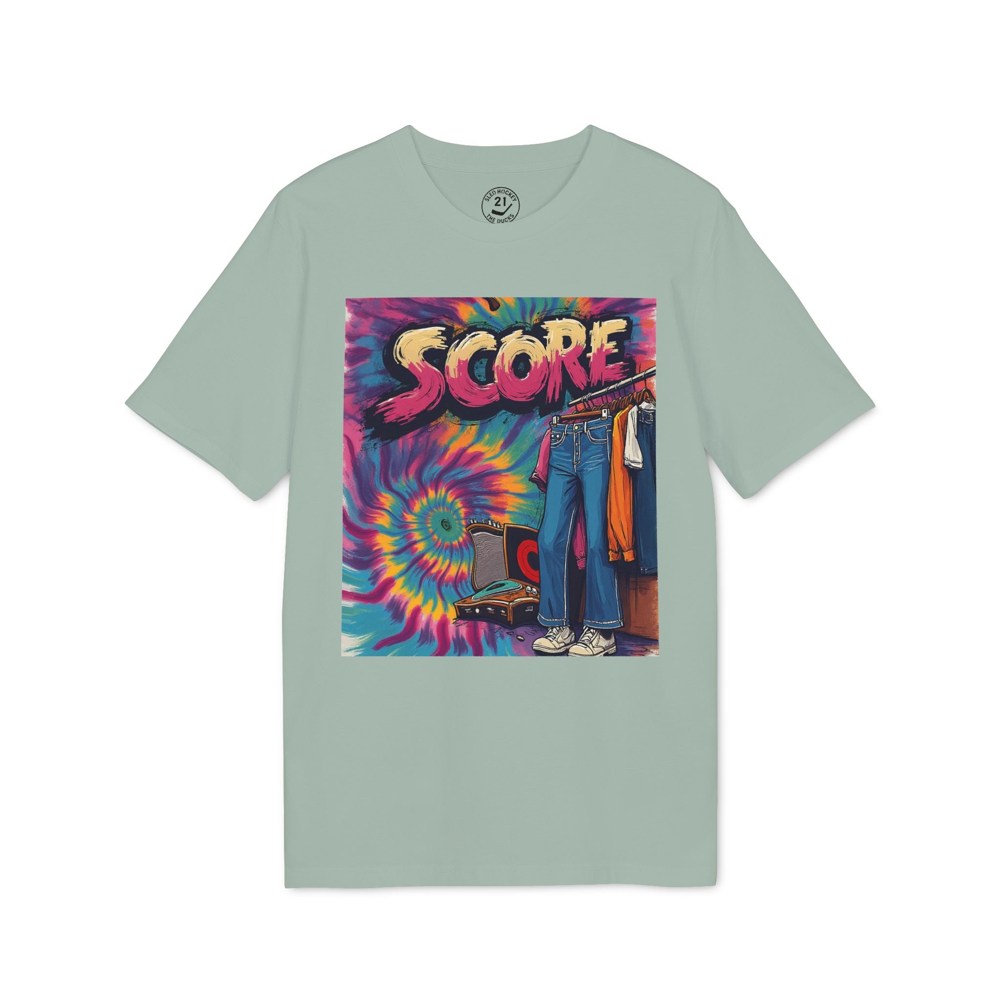 Score Tie-Dye Graphic T-Shirt — Retro 70s Skate Vibe