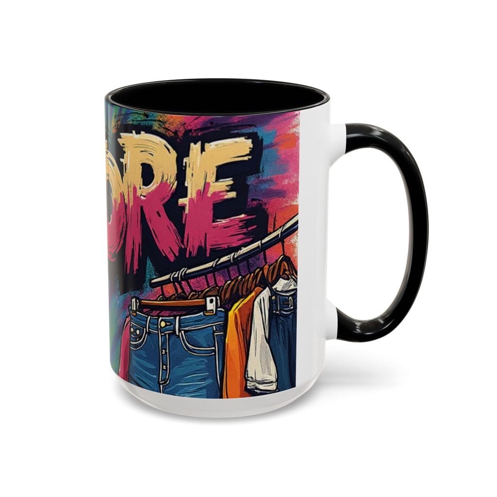 Coffee Mug — 'More' Retro Graffiti Closet Design Accent Mug (11/15oz)