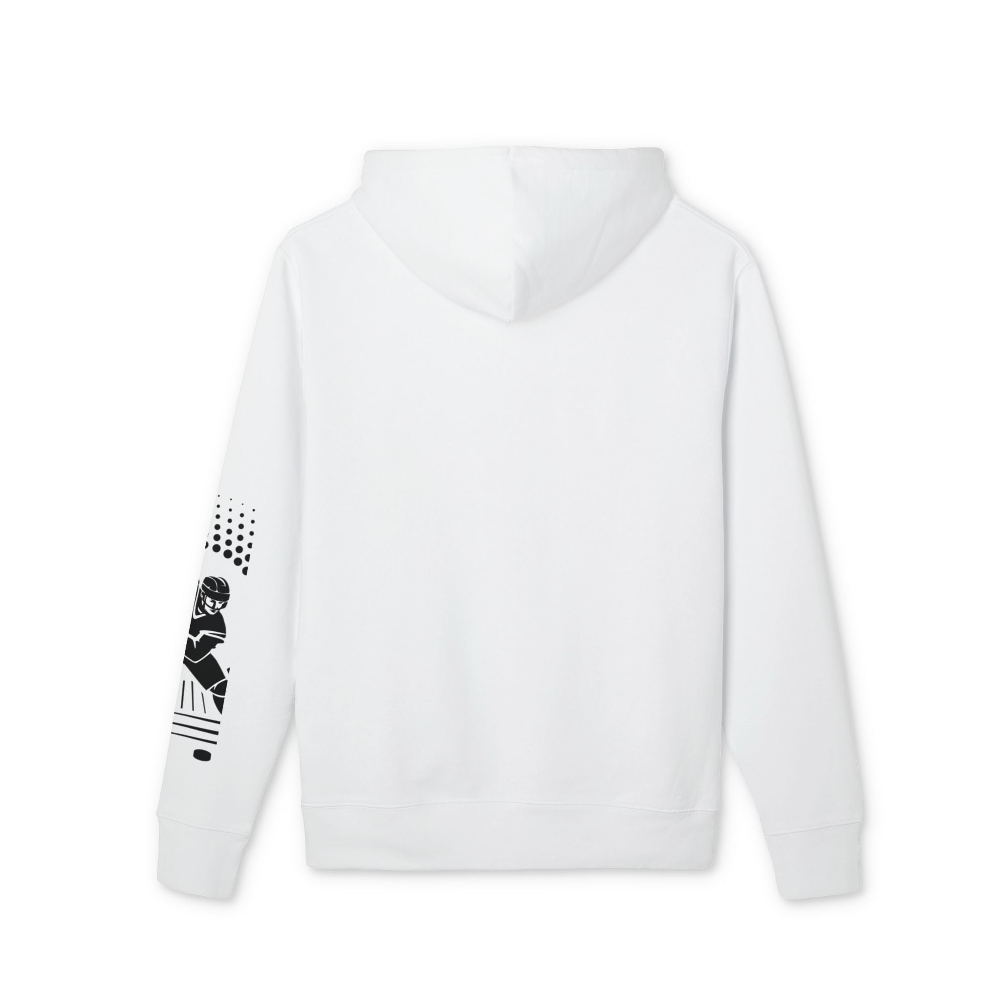 Hockey Player Graphic Hoodie — Retro Sunset Skate Design