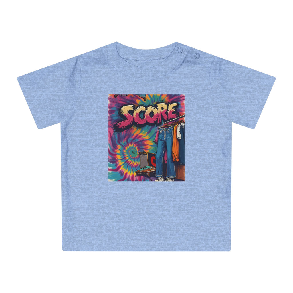 Score Tie-Dye Baby T-Shirt — Retro Arcade Vibe Infant Tee