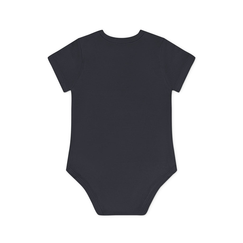 Hockey Baby Bodysuit — Cute Retro Goalie Graphic Organic Short Sleeve