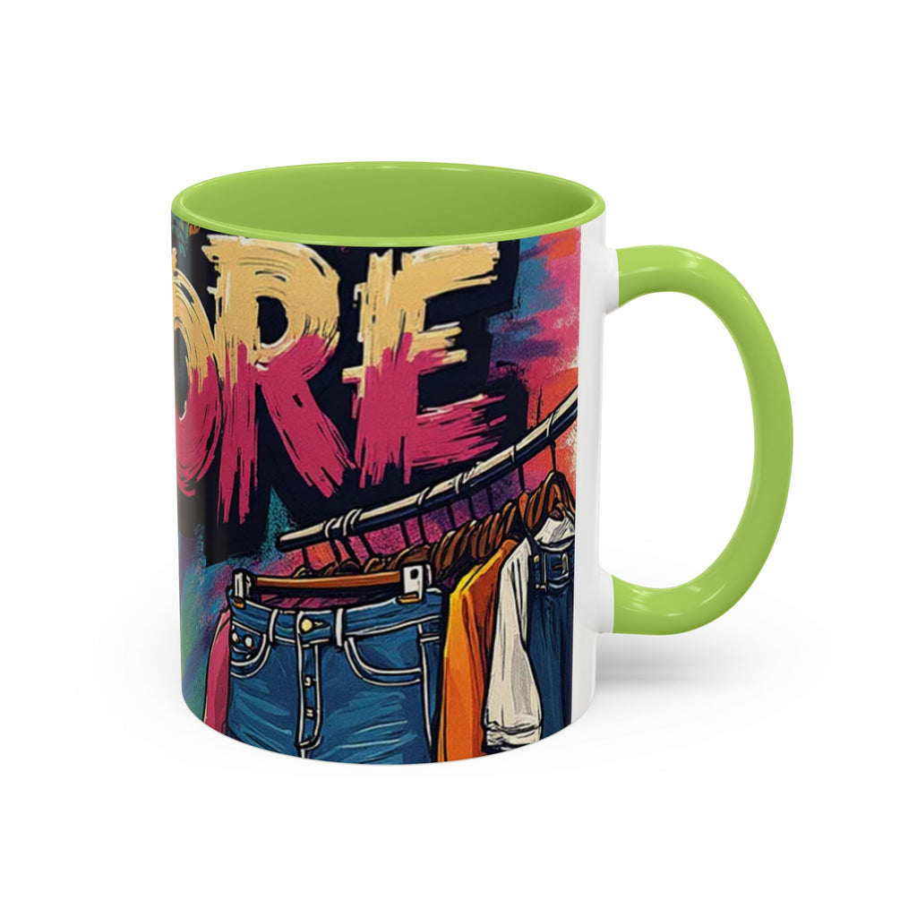 Coffee Mug — 'More' Retro Graffiti Closet Design Accent Mug (11/15oz)
