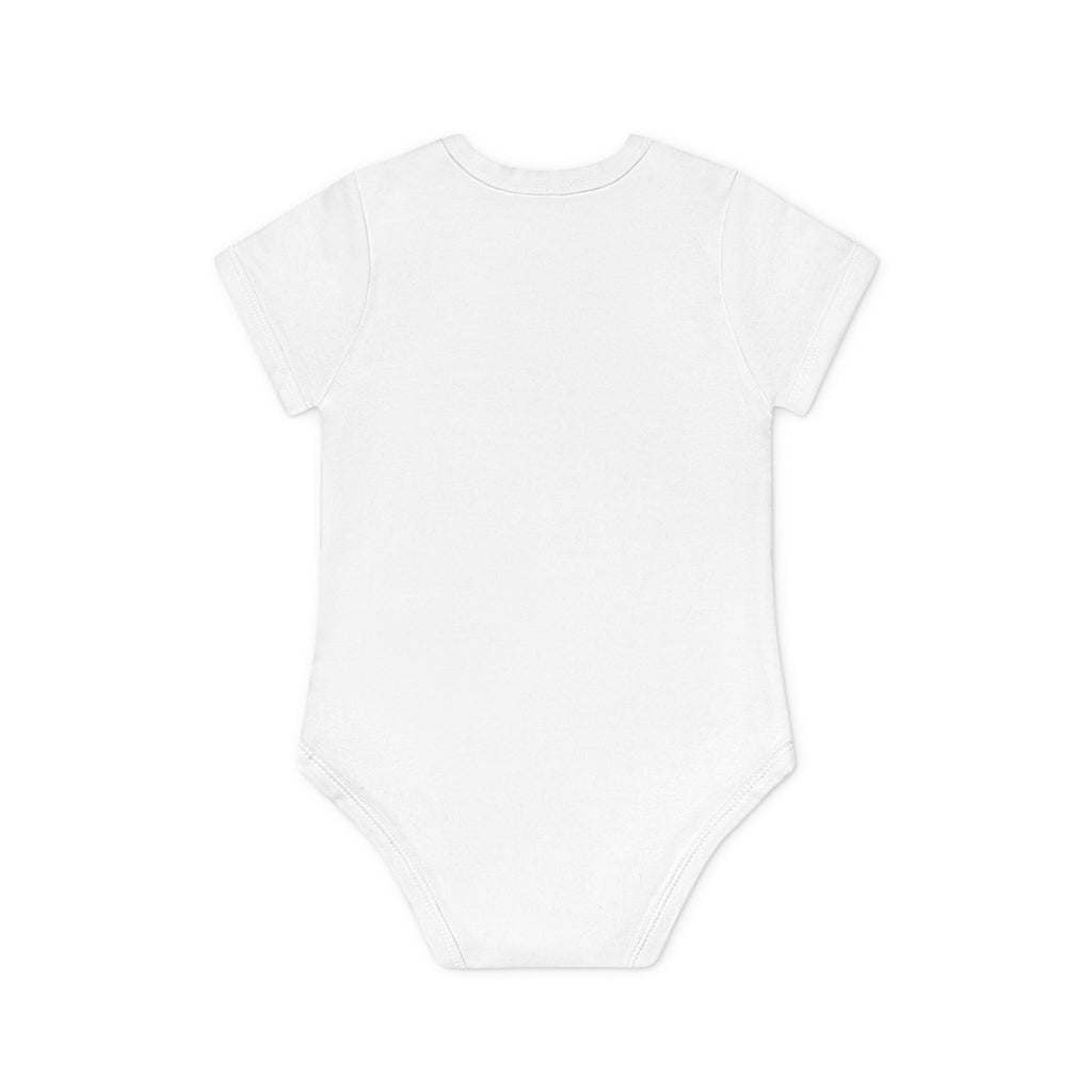 Hockey Baby Bodysuit — Cute Retro Goalie Graphic Organic Short Sleeve