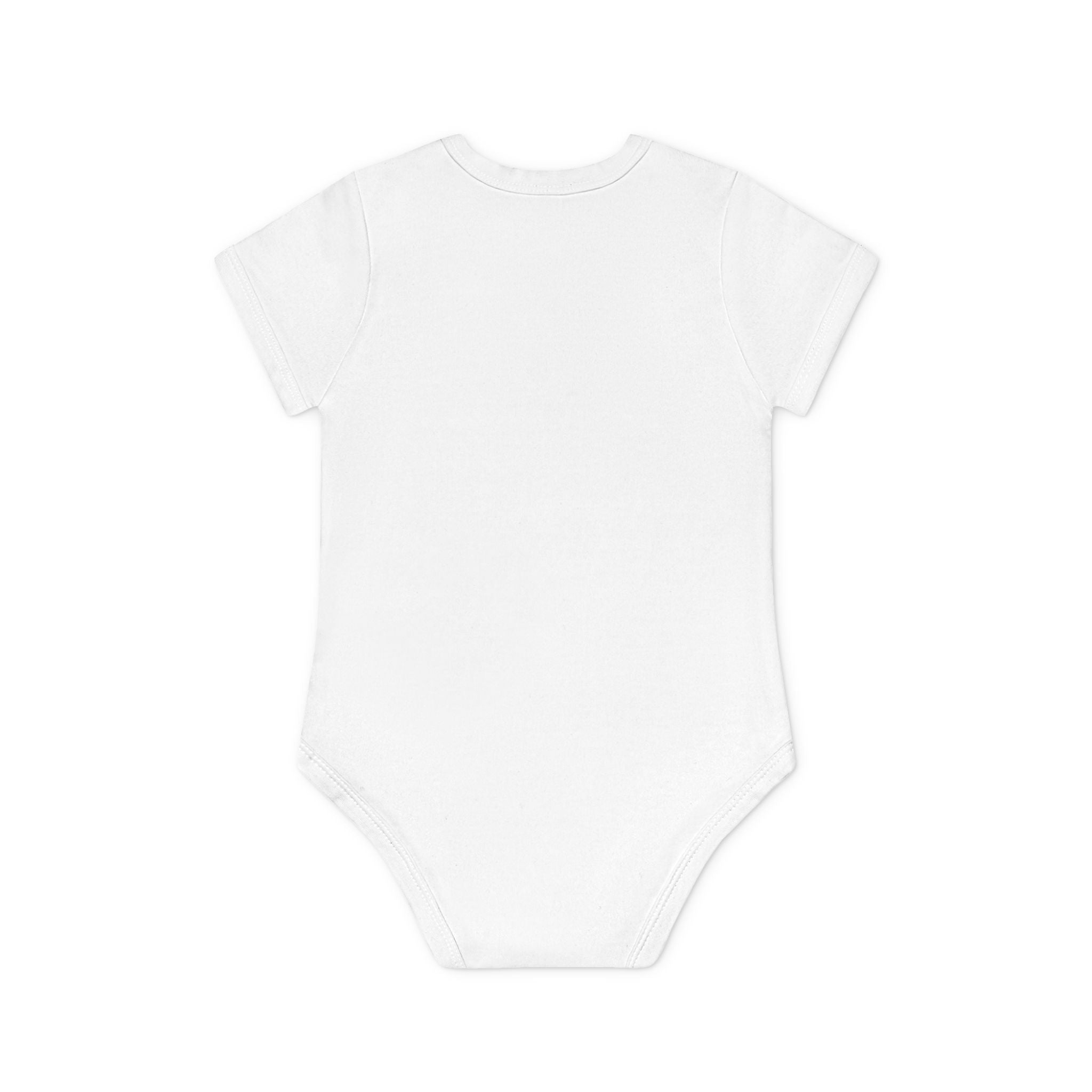 Hockey Baby Bodysuit — Cute Retro Goalie Graphic Organic Short Sleeve