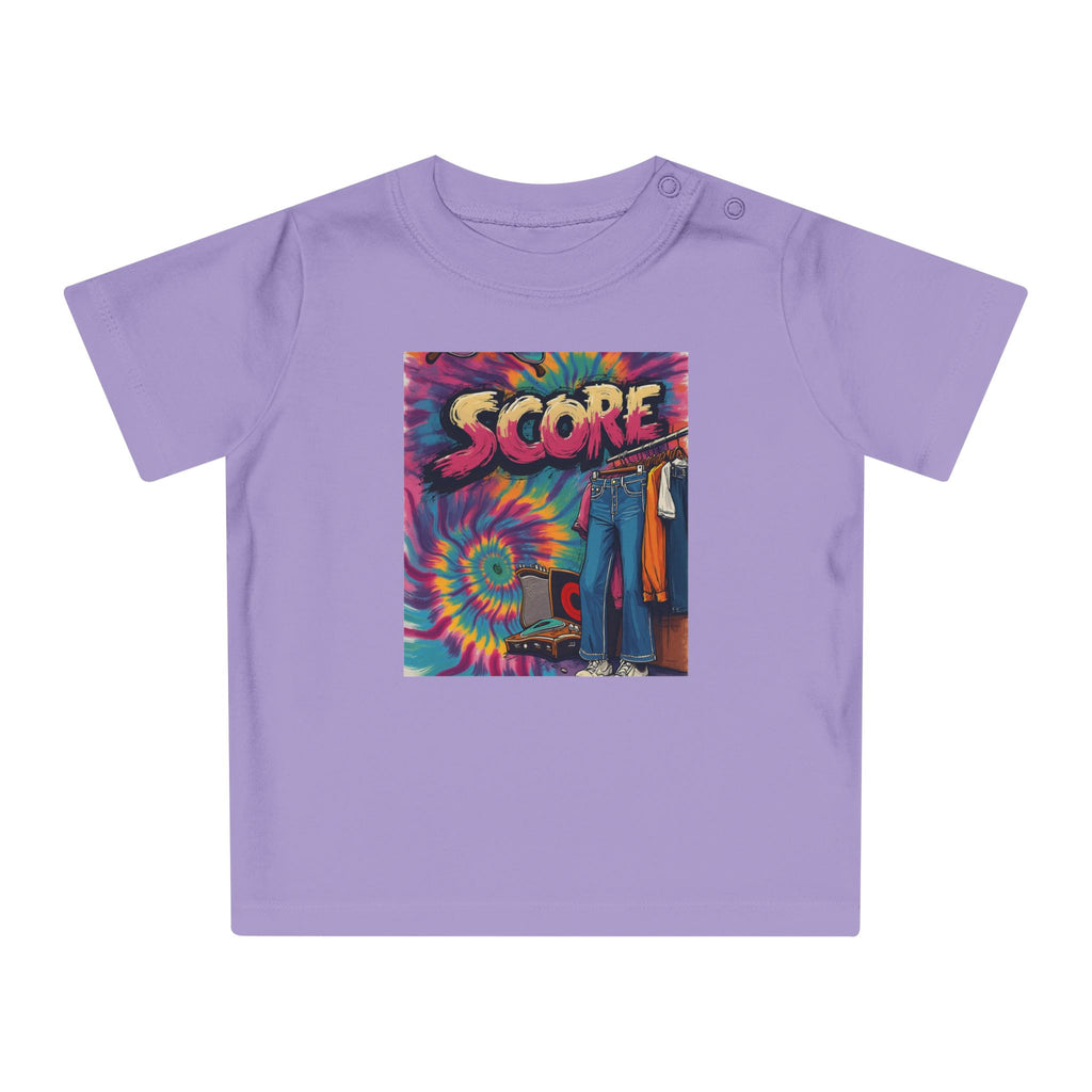 Score Tie-Dye Baby T-Shirt — Retro Arcade Vibe Infant Tee