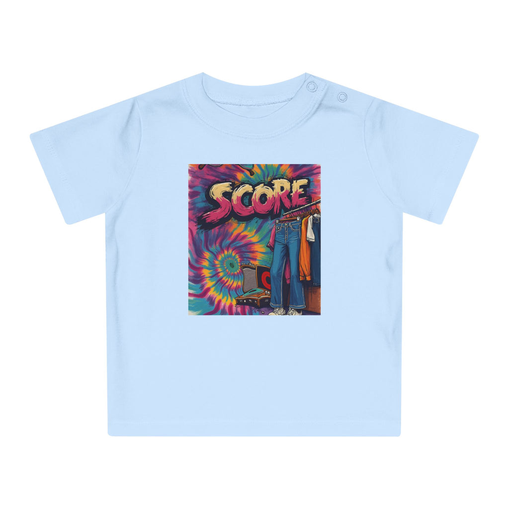Score Tie-Dye Baby T-Shirt — Retro Arcade Vibe Infant Tee