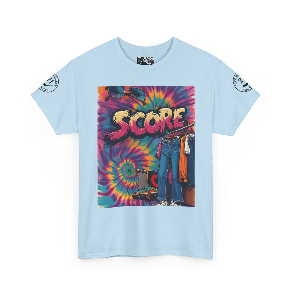 Score Tie-Dye Graphic Tee — Retro Skateboard Streetwear