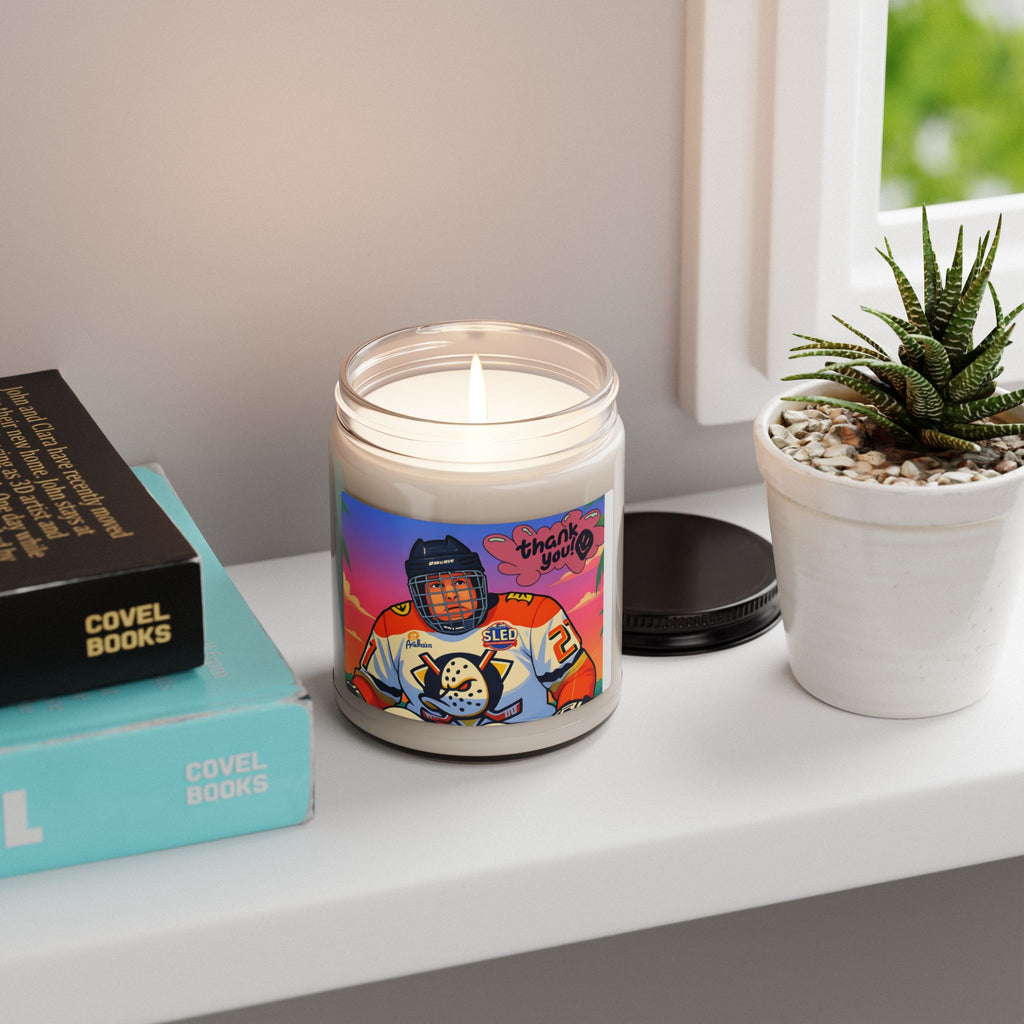 Hockey Player 'Thank You' Scented Soy Candle, 9oz