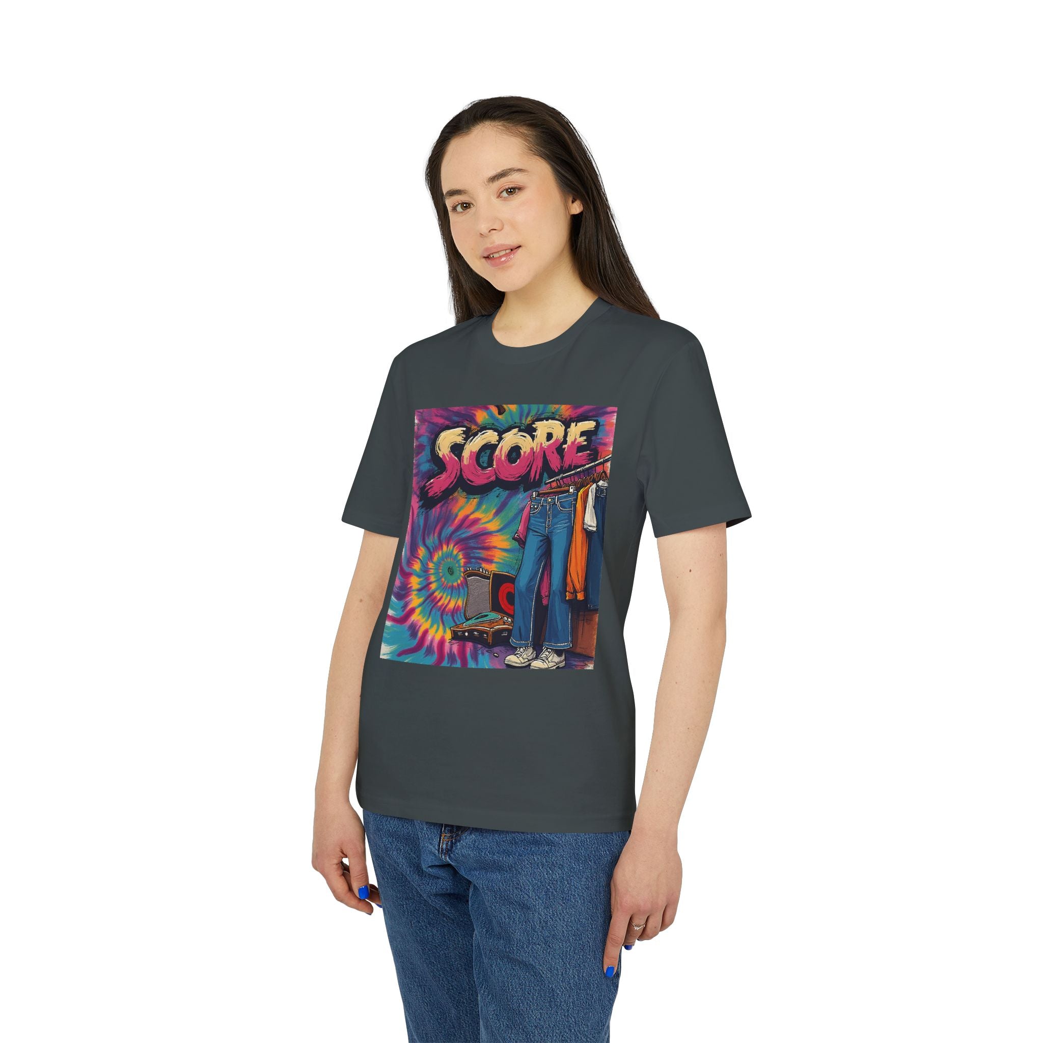 Score Tie-Dye Graphic T-Shirt — Retro 70s Skate Vibe