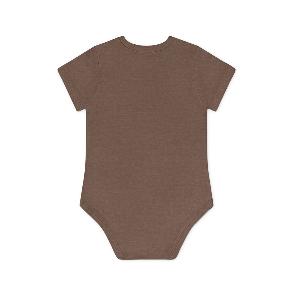Hockey Baby Bodysuit — Cute Retro Goalie Graphic Organic Short Sleeve