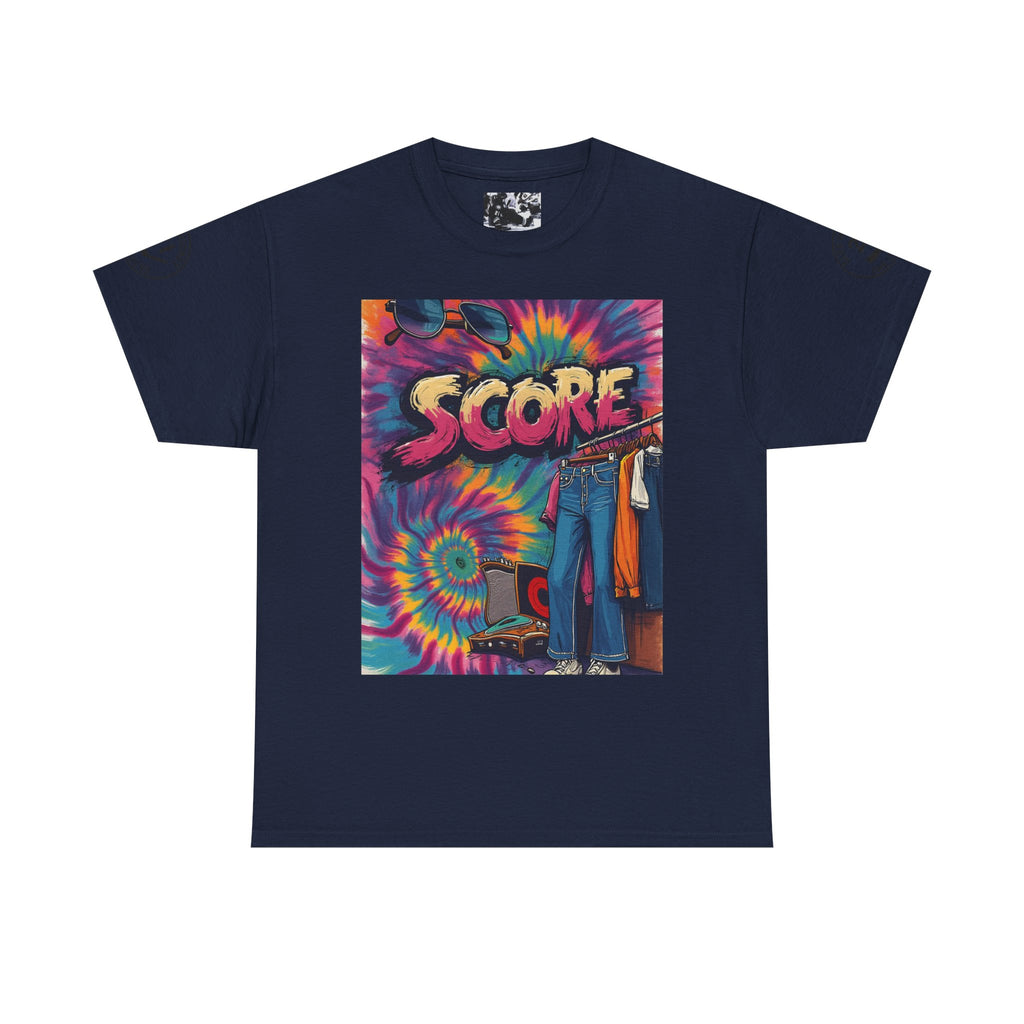 Score Tie-Dye Graphic Tee — Retro Skateboard Streetwear