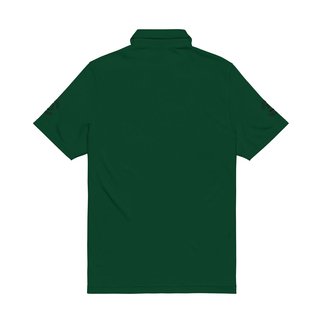Embroidered Floral Skull Polo Shirt — White Men's Golf/Performance Polo