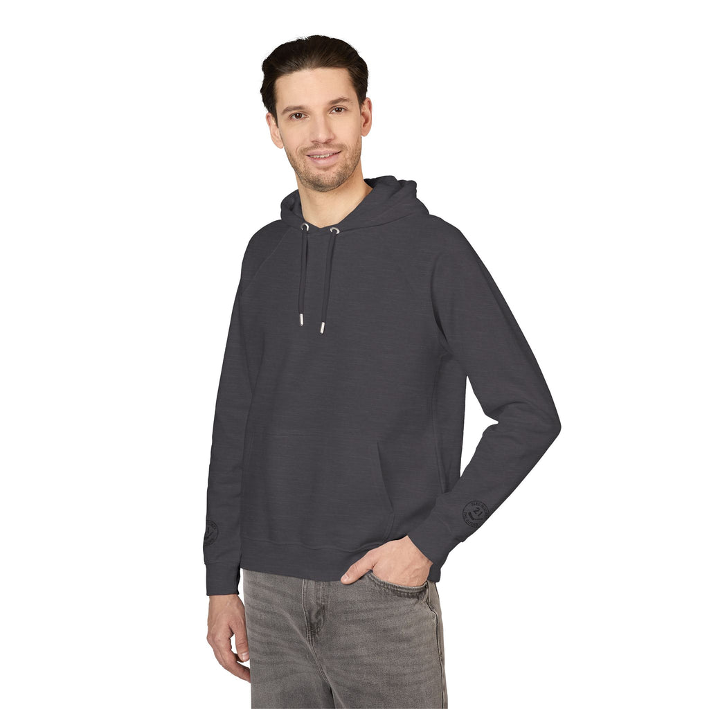 Embroidered Maple Leaf Pocket Hoodie — Eco Raglan Pullover