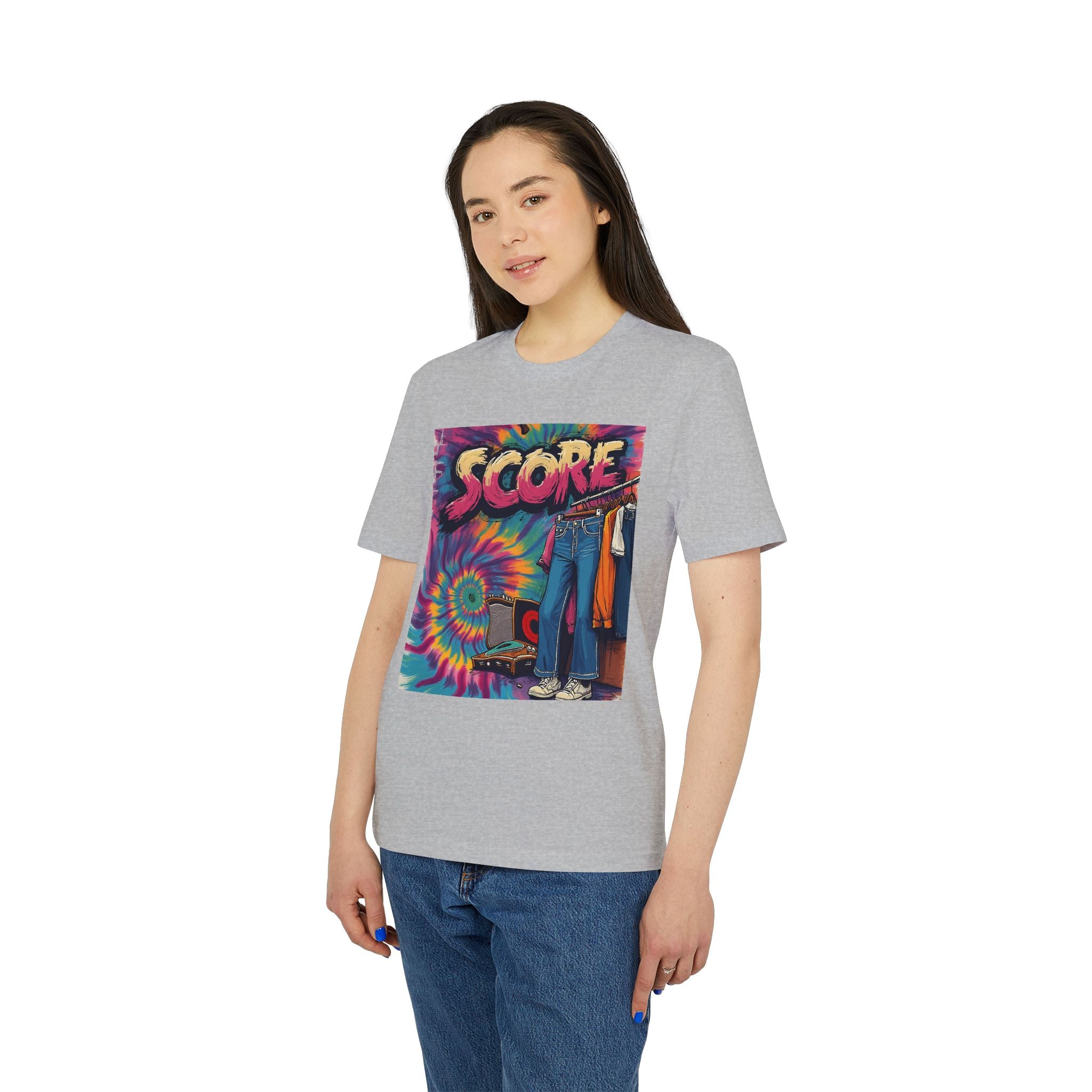Score Tie-Dye Graphic T-Shirt — Retro 70s Skate Vibe