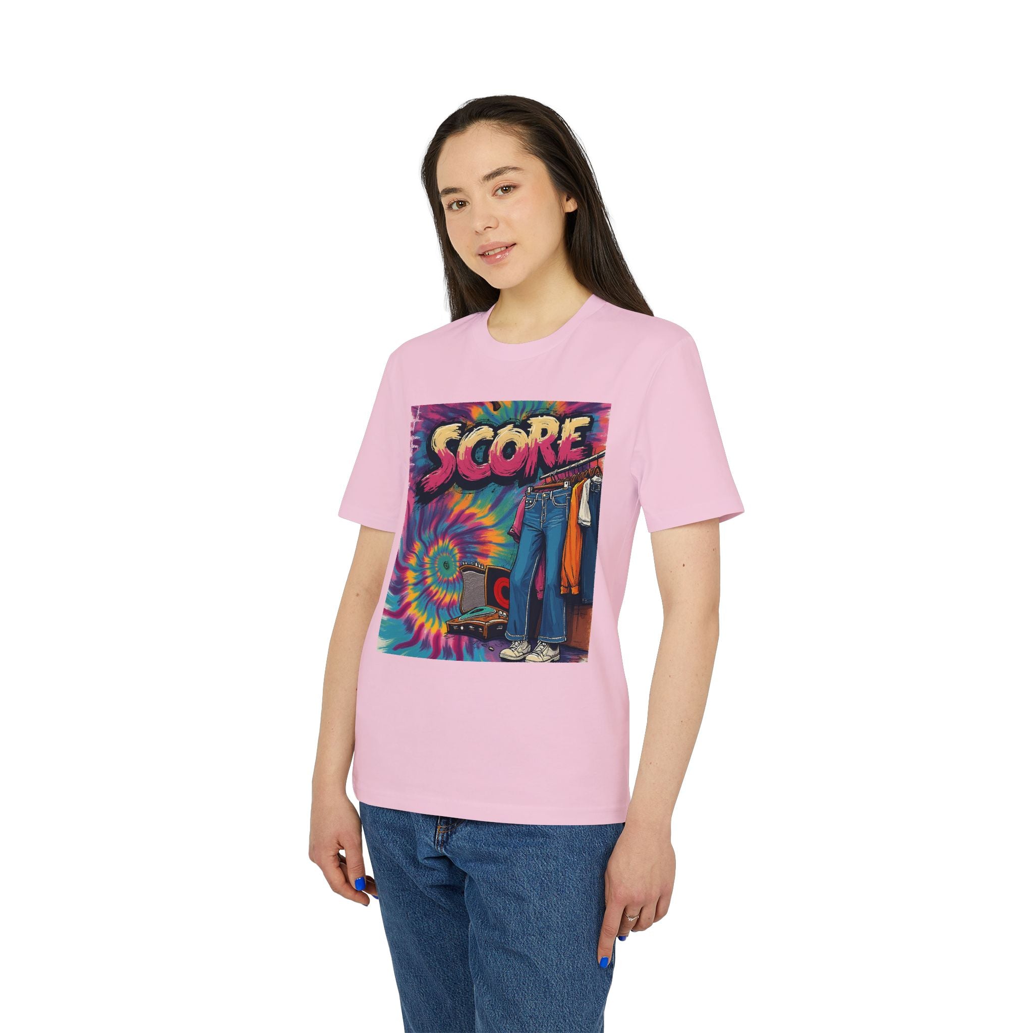 Score Tie-Dye Graphic T-Shirt — Retro 70s Skate Vibe