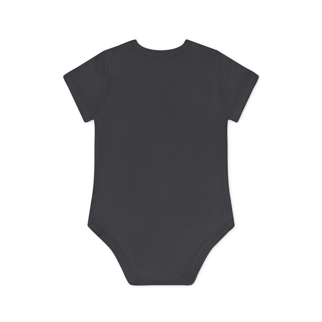 Hockey Baby Bodysuit — Cute Retro Goalie Graphic Organic Short Sleeve