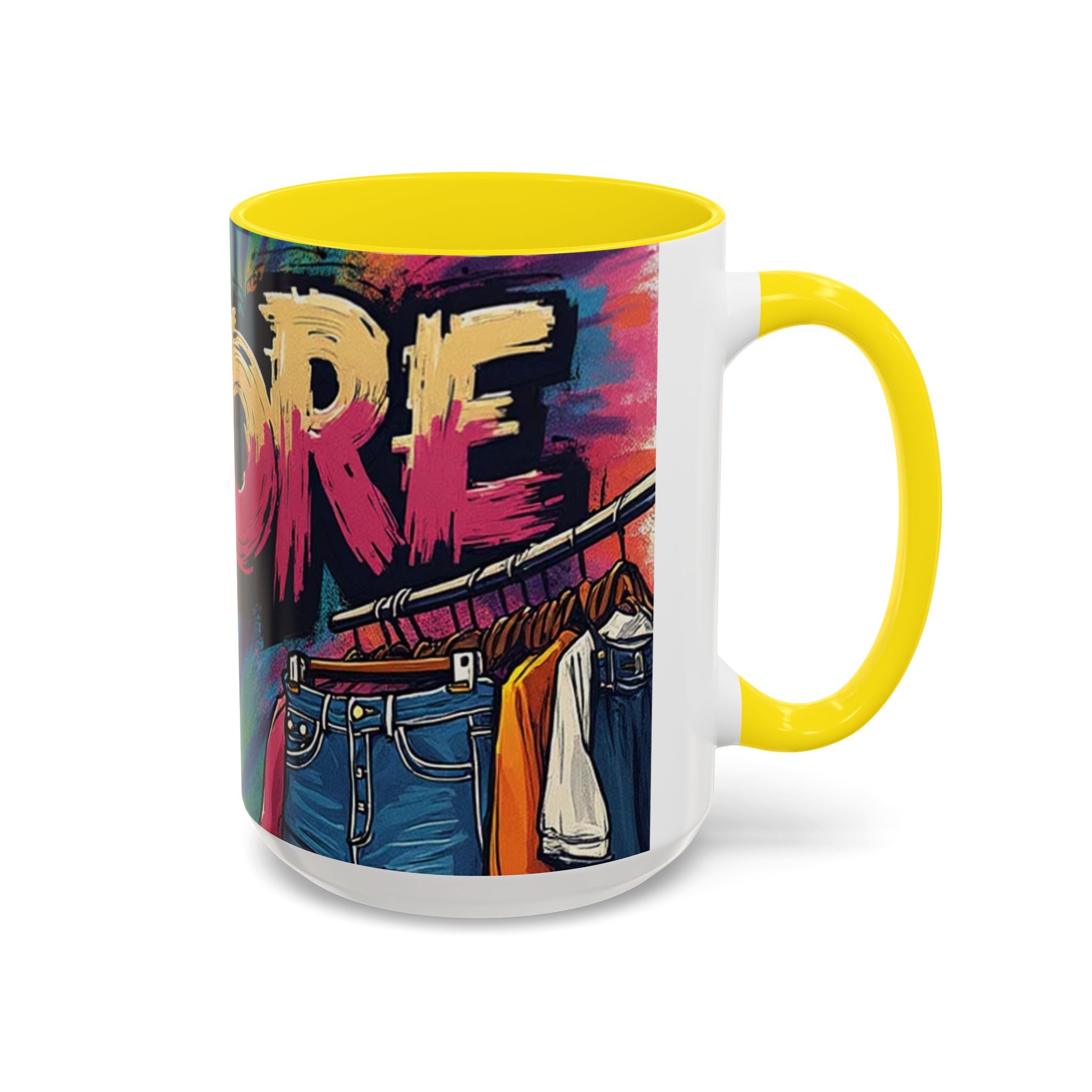 Coffee Mug — 'More' Retro Graffiti Closet Design Accent Mug (11/15oz)
