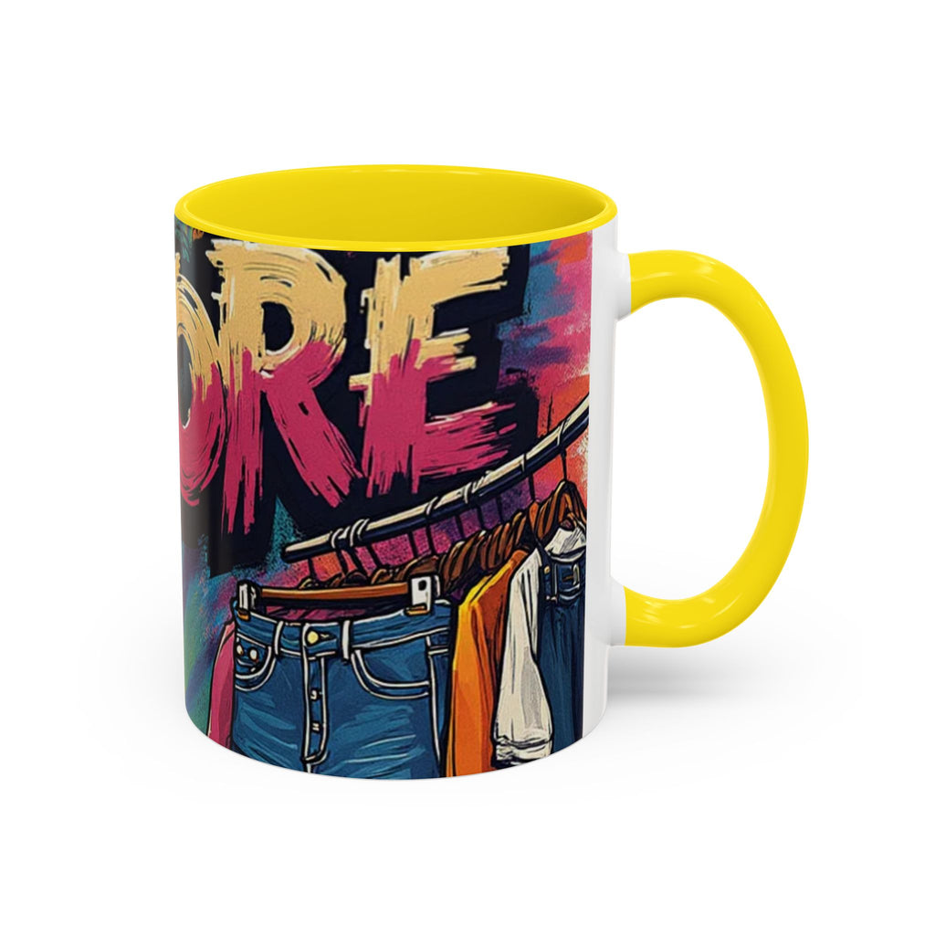 Coffee Mug — 'More' Retro Graffiti Closet Design Accent Mug (11/15oz)