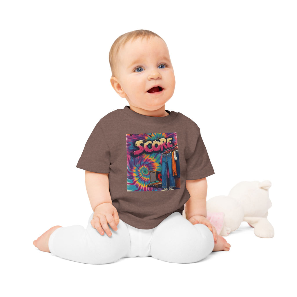 Score Tie-Dye Baby T-Shirt — Retro Arcade Vibe Infant Tee