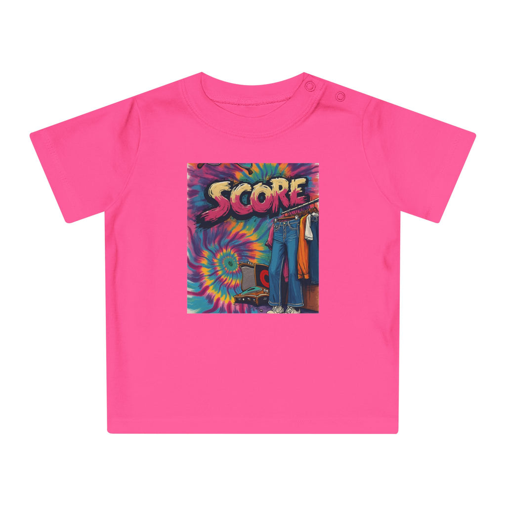 Score Tie-Dye Baby T-Shirt — Retro Arcade Vibe Infant Tee