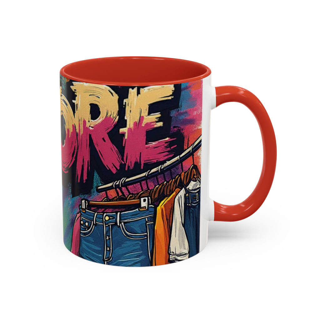 Coffee Mug — 'More' Retro Graffiti Closet Design Accent Mug (11/15oz)