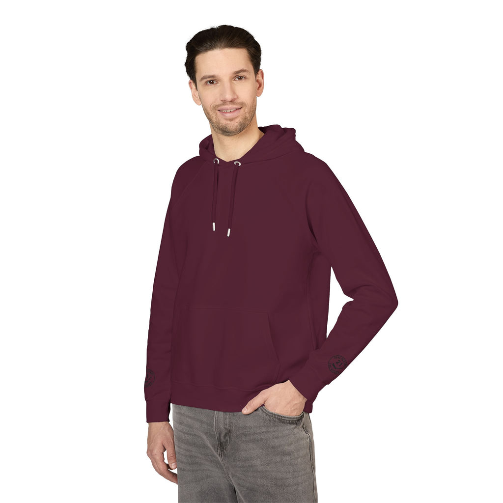 Embroidered Maple Leaf Pocket Hoodie — Eco Raglan Pullover