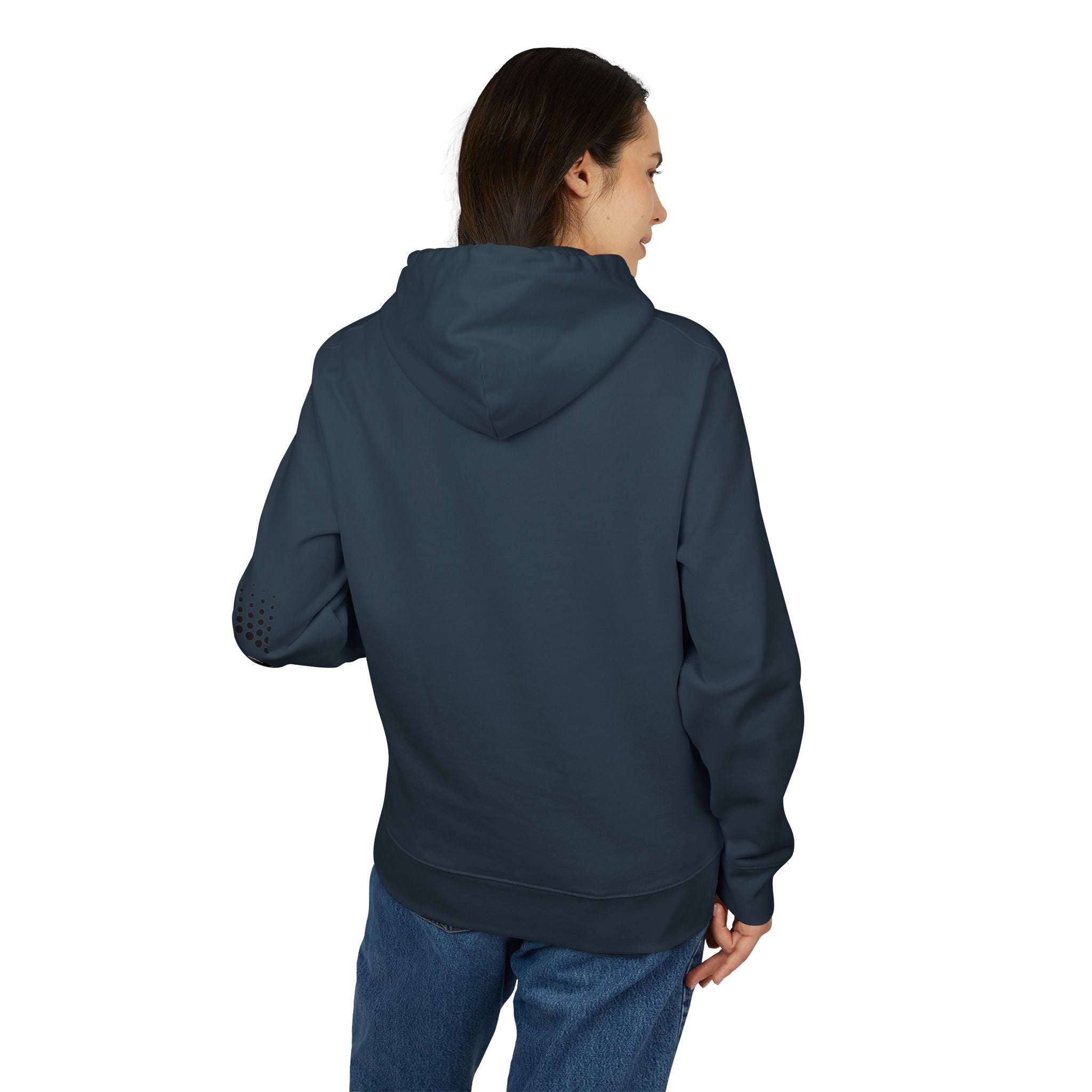 Hockey Player Graphic Hoodie — Retro Sunset Skate Design