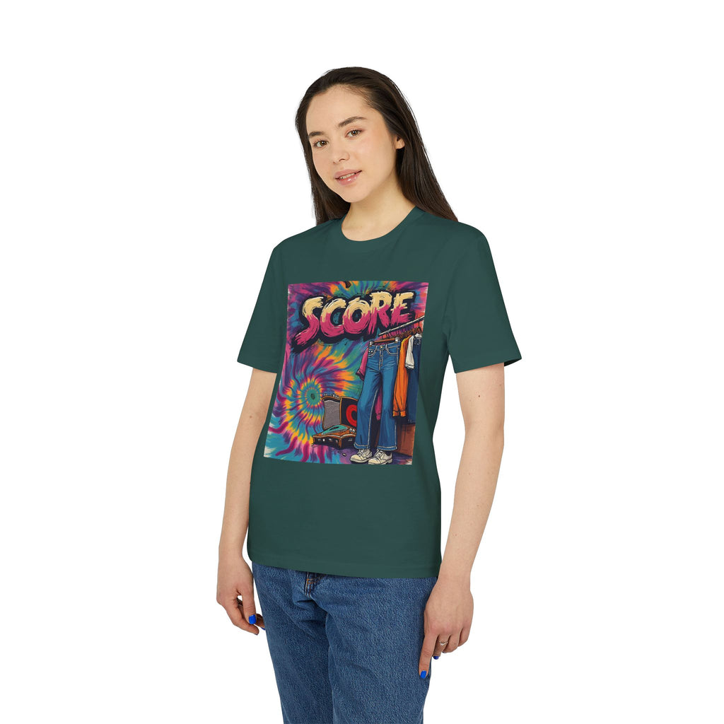 Score Tie-Dye Graphic T-Shirt — Retro 70s Skate Vibe