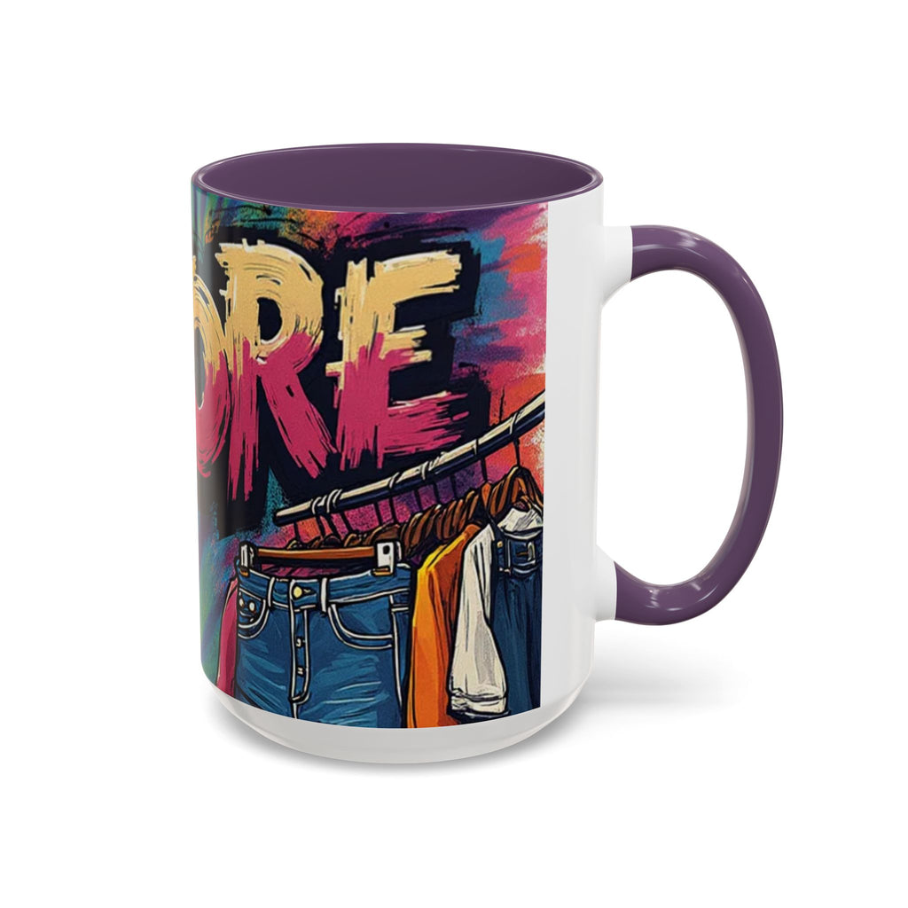 Coffee Mug — 'More' Retro Graffiti Closet Design Accent Mug (11/15oz)