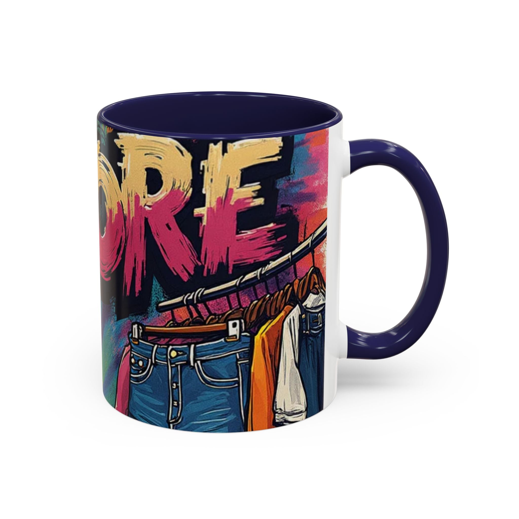 Coffee Mug — 'More' Retro Graffiti Closet Design Accent Mug (11/15oz)