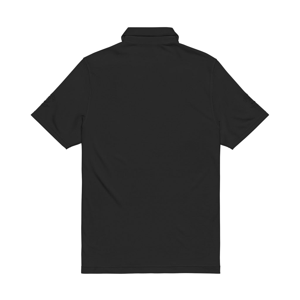 Embroidered Floral Skull Polo Shirt — White Men's Golf/Performance Polo