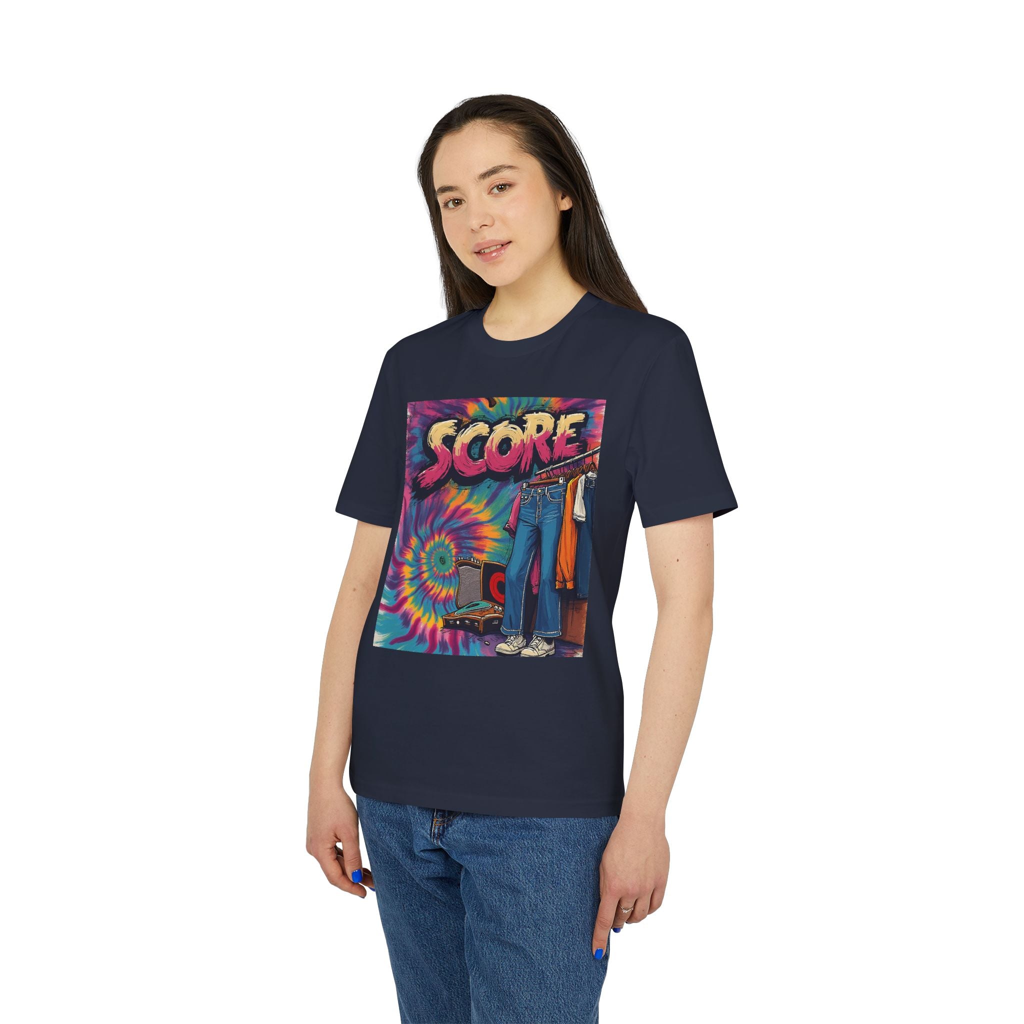 Score Tie-Dye Graphic T-Shirt — Retro 70s Skate Vibe
