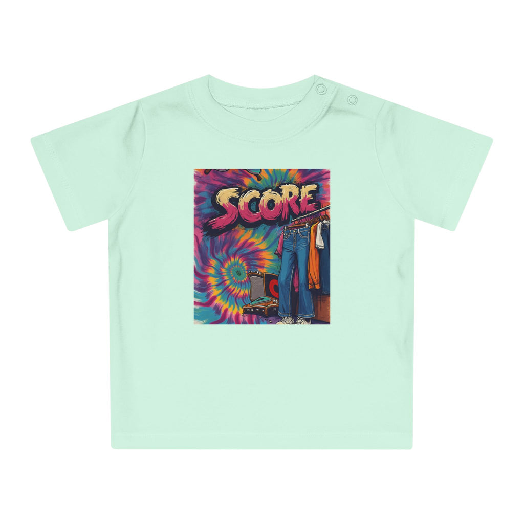 Score Tie-Dye Baby T-Shirt — Retro Arcade Vibe Infant Tee