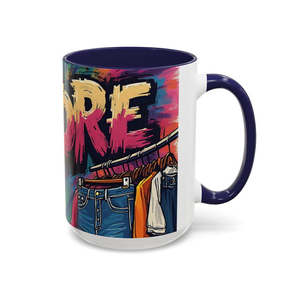Coffee Mug — 'More' Retro Graffiti Closet Design Accent Mug (11/15oz)