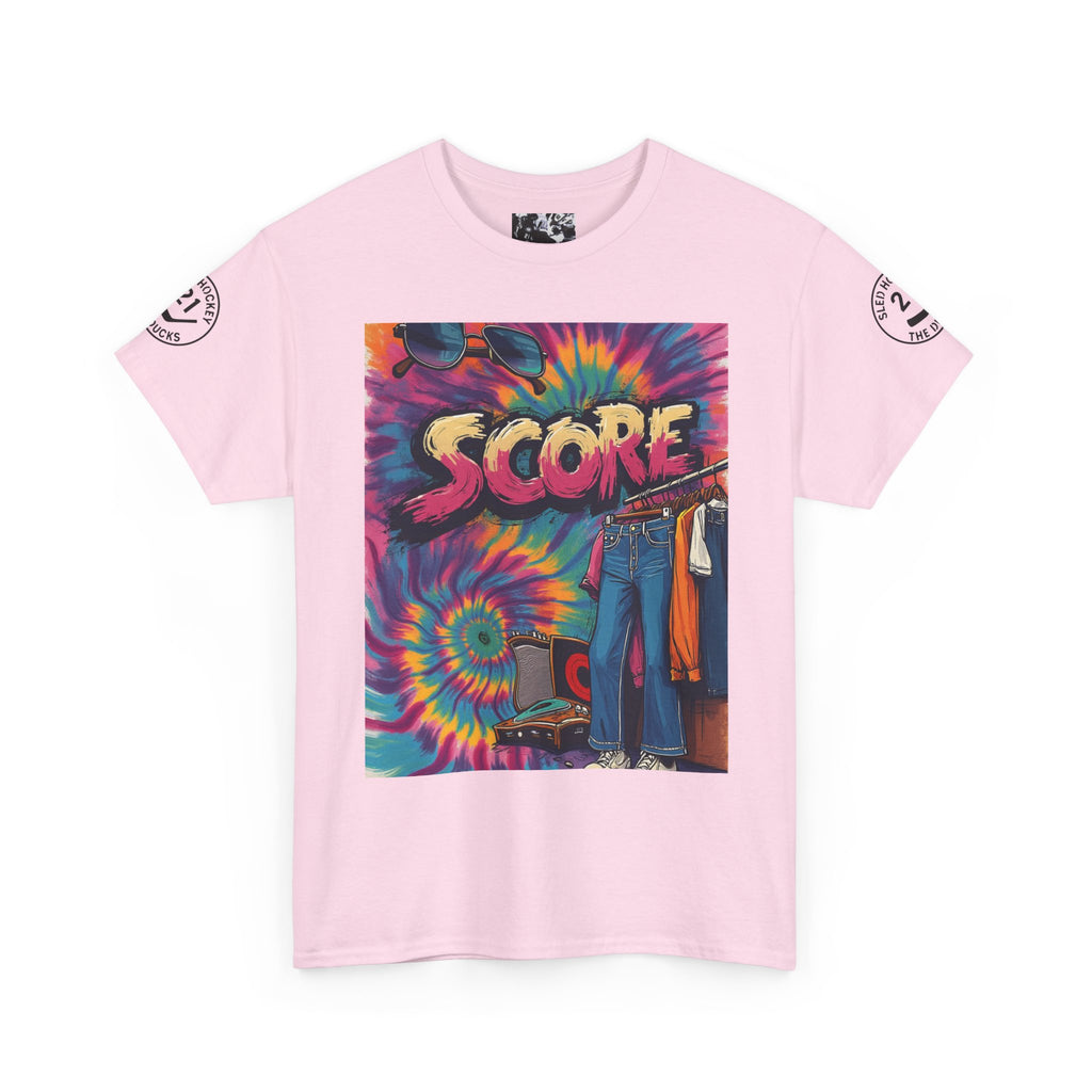 Score Tie-Dye Graphic Tee — Retro Skateboard Streetwear
