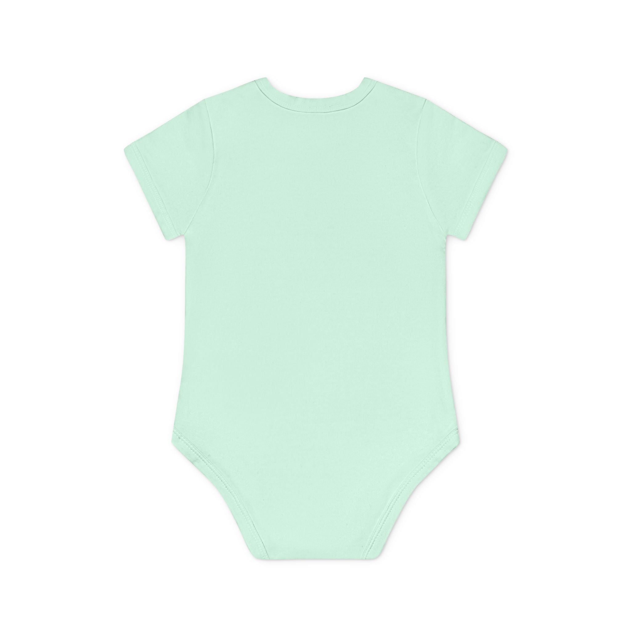 Hockey Baby Bodysuit — Cute Retro Goalie Graphic Organic Short Sleeve