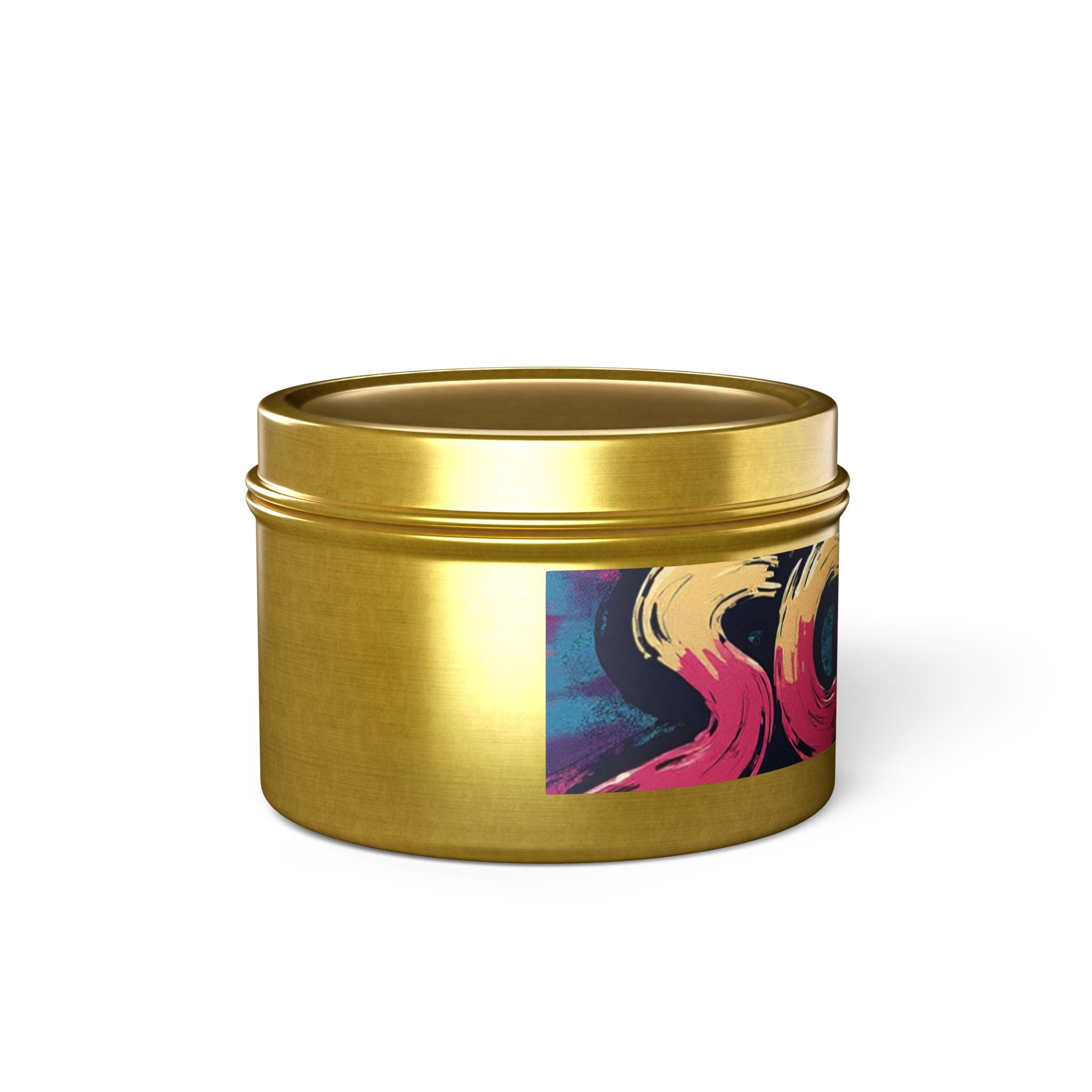 S C O R E Neon Brushstroke Tin Candle — Bold Gamer & Retro Arcade Scented Candle