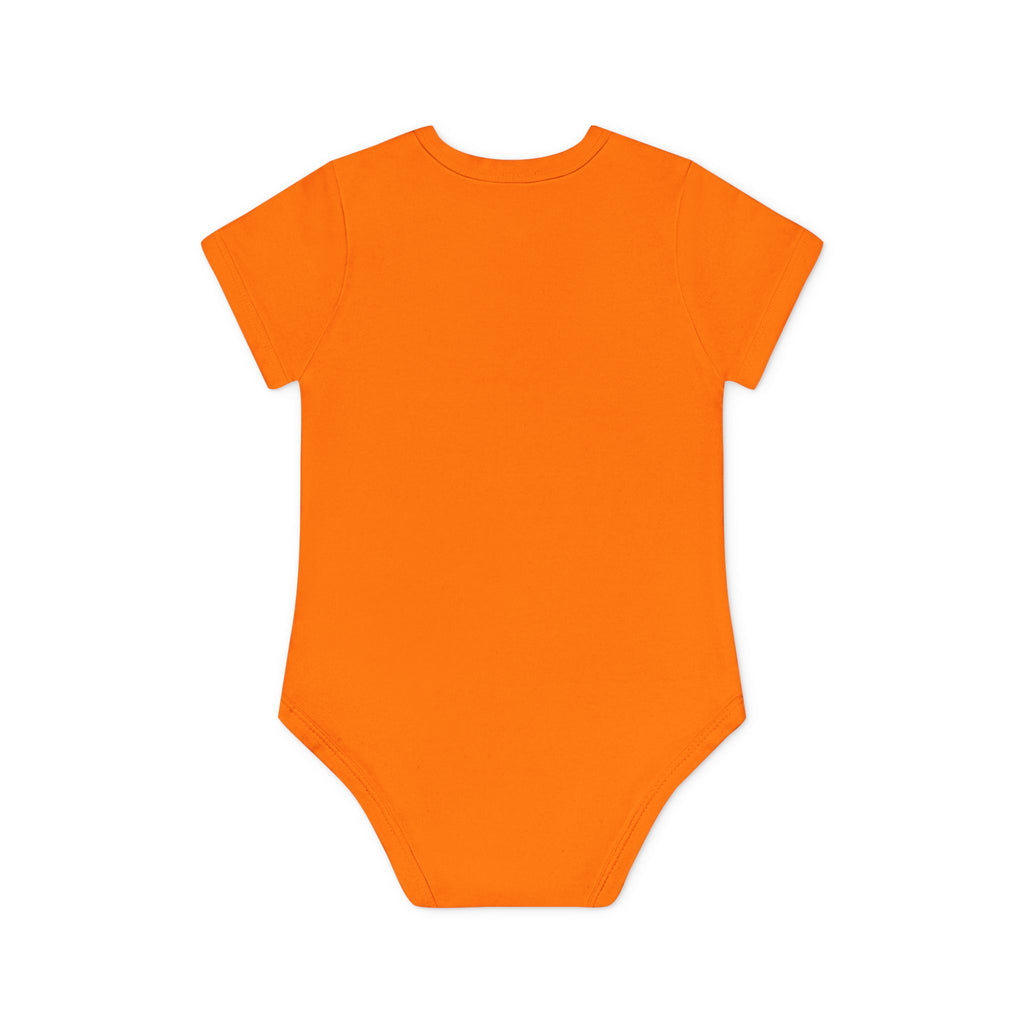 Hockey Baby Bodysuit — Cute Retro Goalie Graphic Organic Short Sleeve