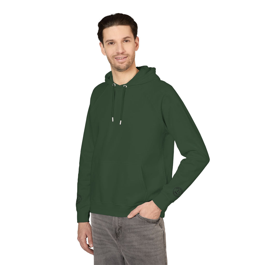 Embroidered Maple Leaf Pocket Hoodie — Eco Raglan Pullover