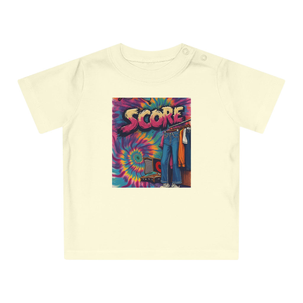 Score Tie-Dye Baby T-Shirt — Retro Arcade Vibe Infant Tee