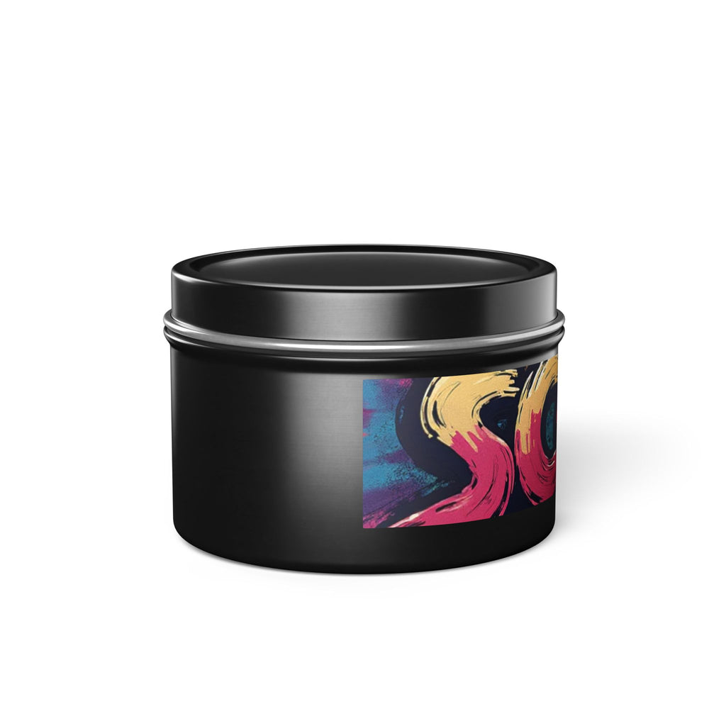 S C O R E Neon Brushstroke Tin Candle — Bold Gamer & Retro Arcade Scented Candle